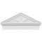 Ekena Millwork Peaked Cap 3 Spoke Architectural PVC Combination Pediment, 32"W x 14-7/8"H x 2-3/4"P (Pitch 6/12) PEDPC032X150PKC03 - alternate 6